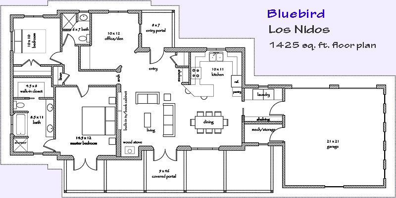 Bluebird - 1425 sq. ft. Los Nidos floor plan